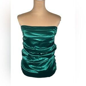 Runaway The Label | Emerald Green Strapless Mini Dress/Top| Size Medium 6 NWT